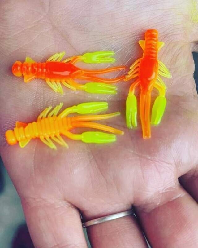 1.5" Crappie claws crawfish  8 per pack