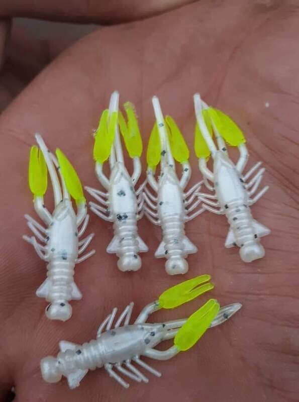 1.5" Crappie claws crawfish  8 per pack