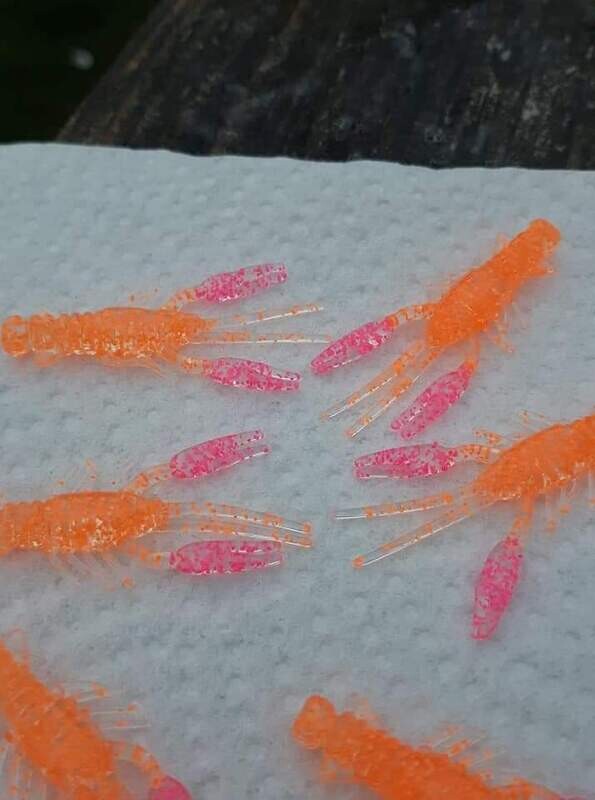 1.5" Crappie claws crawfish  8 per pack