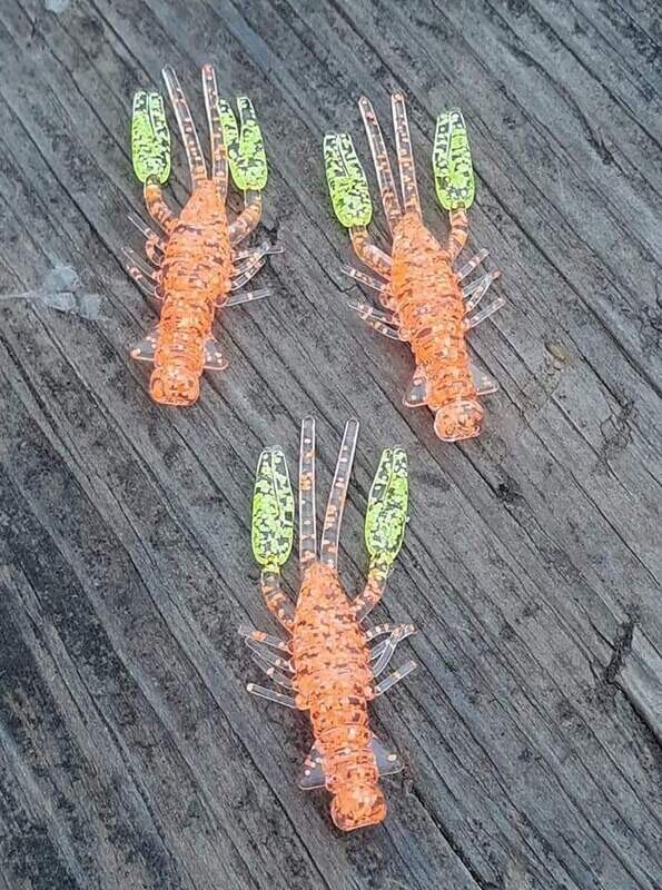 1.5" Crappie claws crawfish  8 per pack