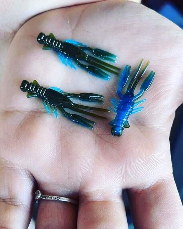 1.5" Crappie claws crawfish  8 per pack
