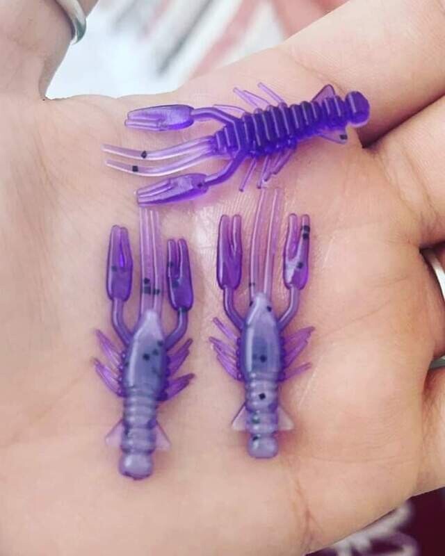 1.5" Crappie claws crawfish  8 per pack All colors