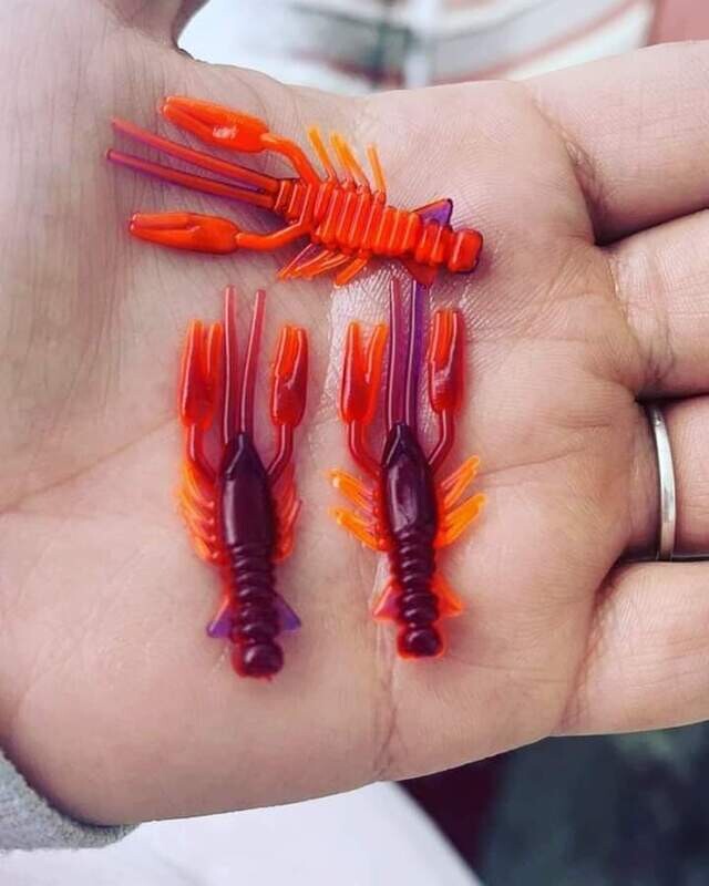1.5" Crappie claws crawfish  8 per pack