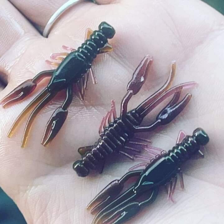 1.5" Crappie claws crawfish  8 per pack