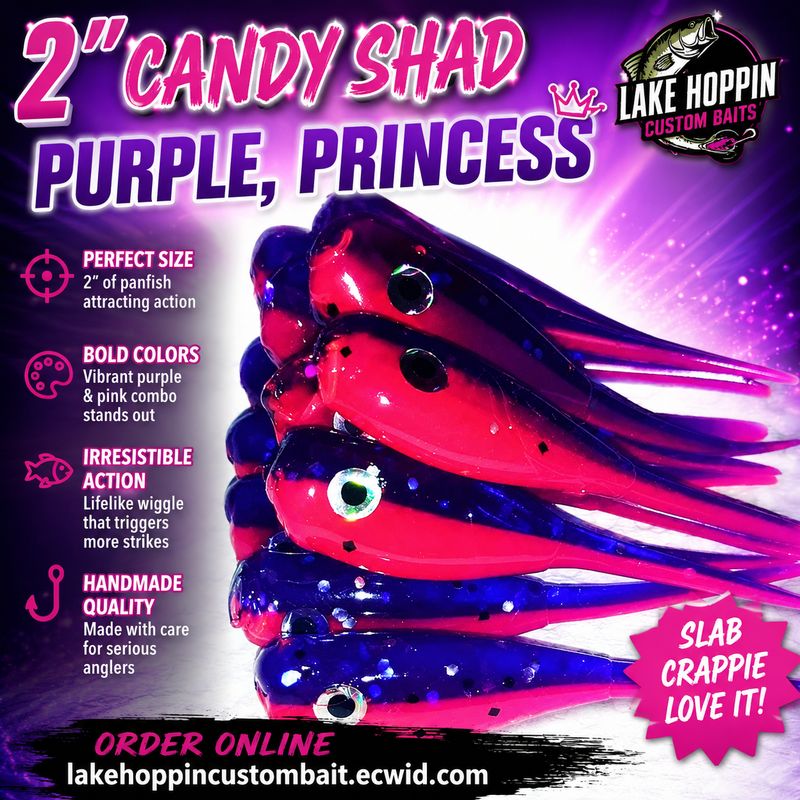 2" Candy shad eyes  12 per pack