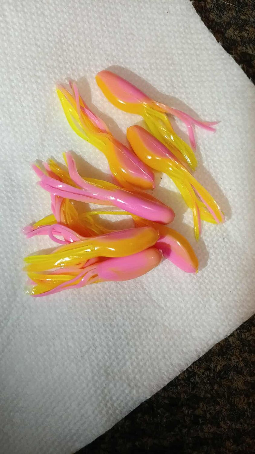 1.8" tubes 12 per pack Bubblegum &amp; chartreuse