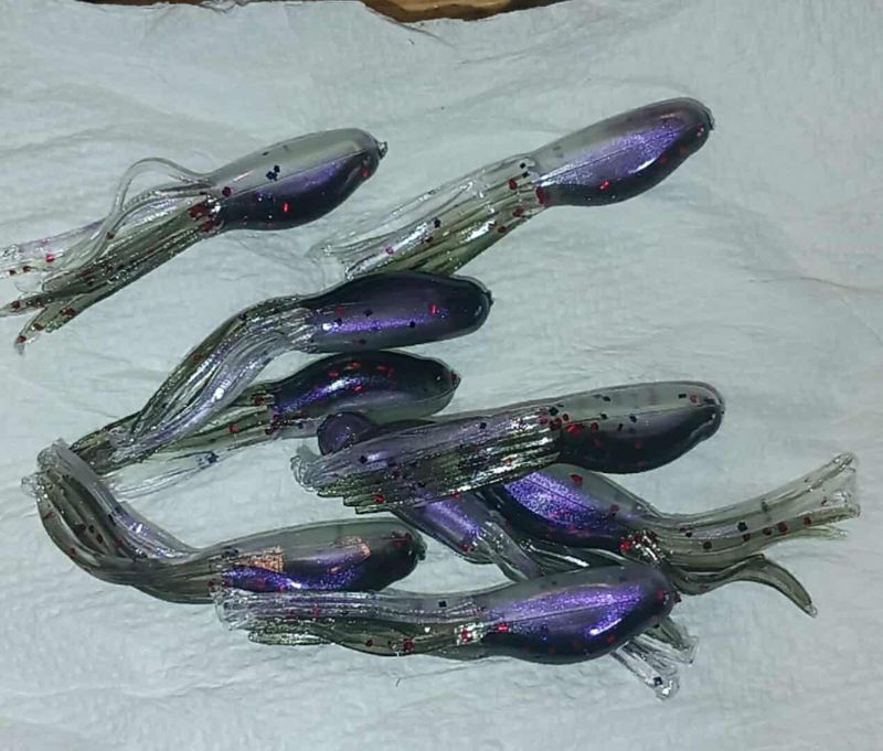 1.8" tubes 12 per pack Black &amp; violet pearl