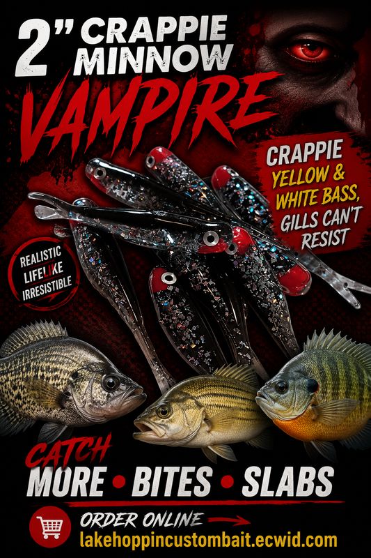 2" Crappie minnow  10 per pack Vampire