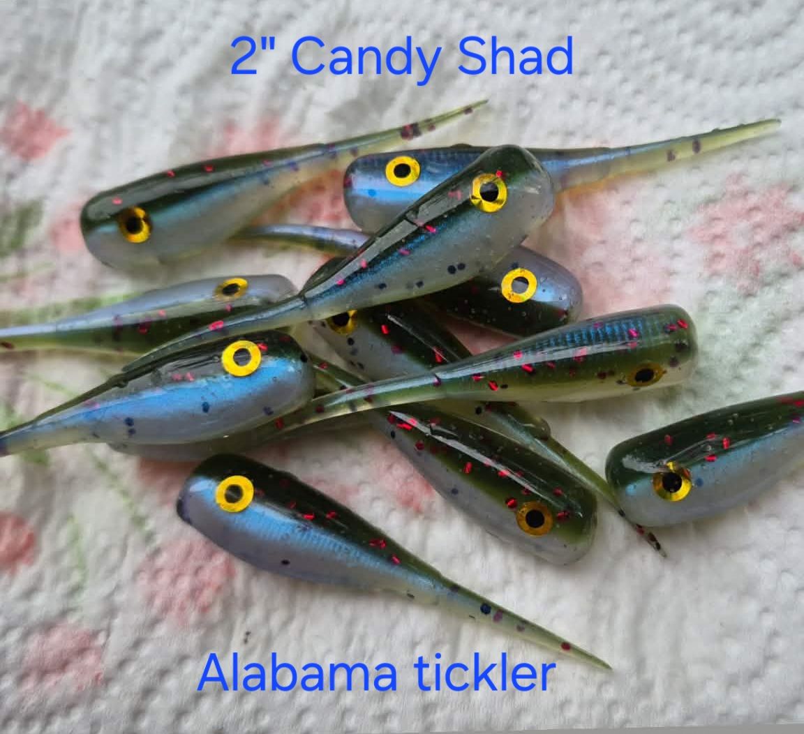 2" Candy shad eyes 12 per pack