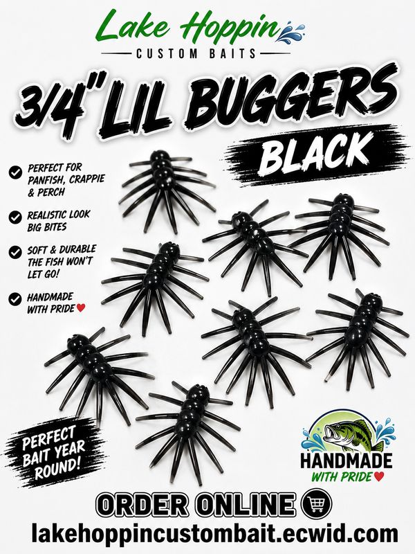 3/4" Lil buggers  50 per pack  Black