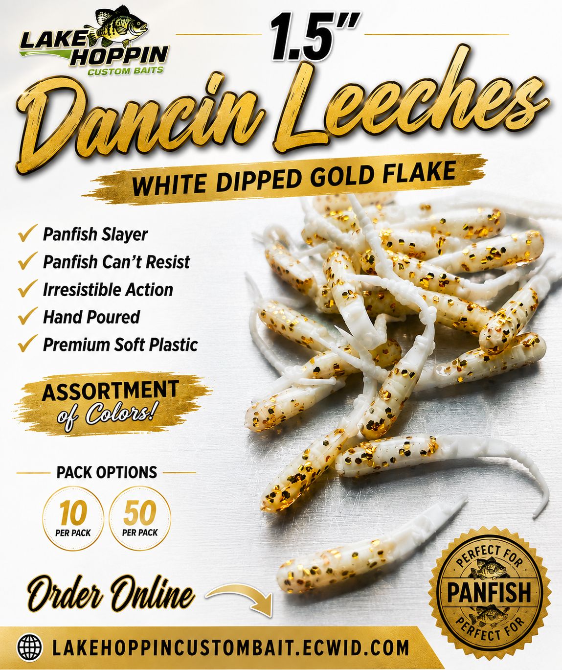 1.5" Dancin leeches  50 per pack