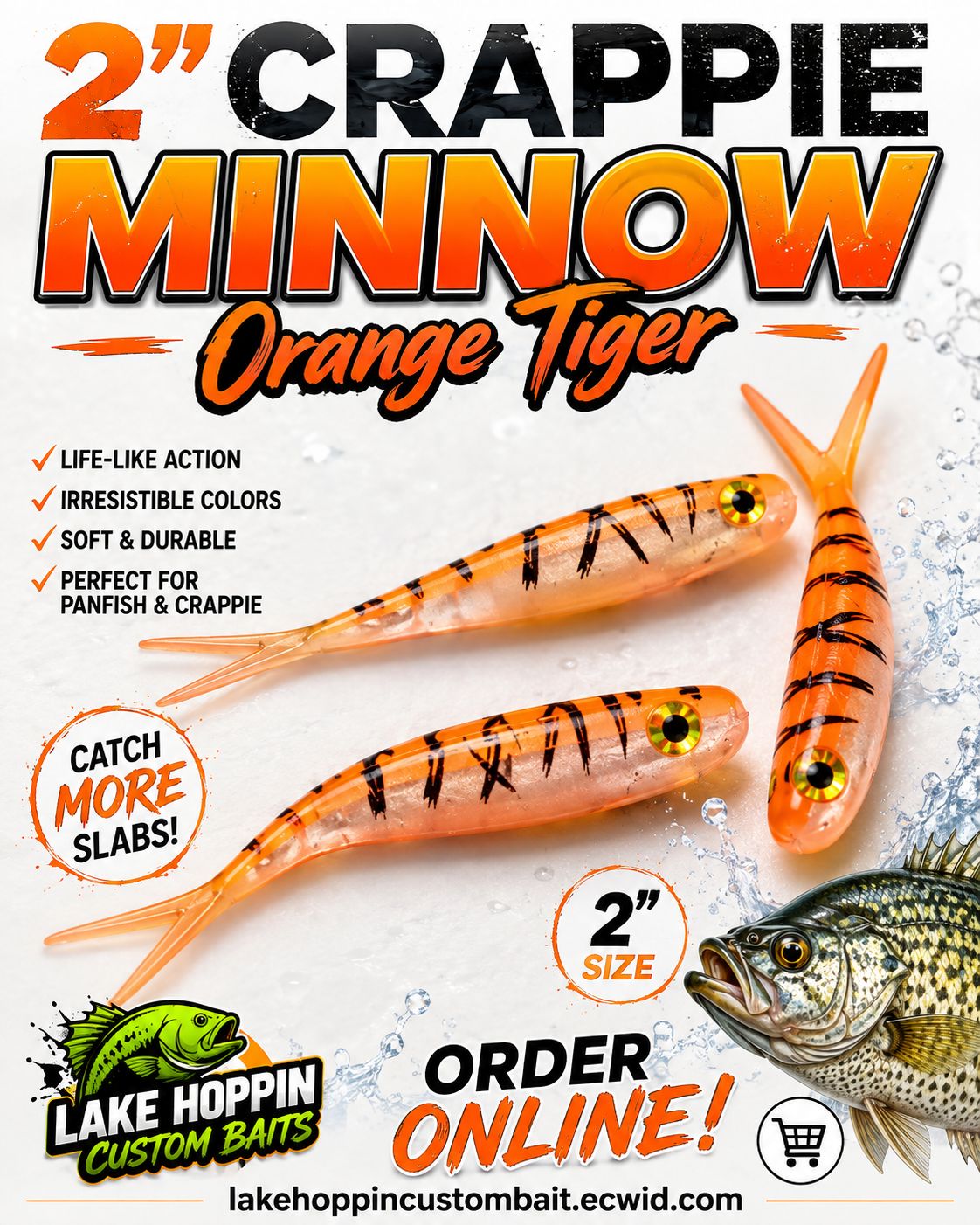 2" Crappie minnow  10 per pack