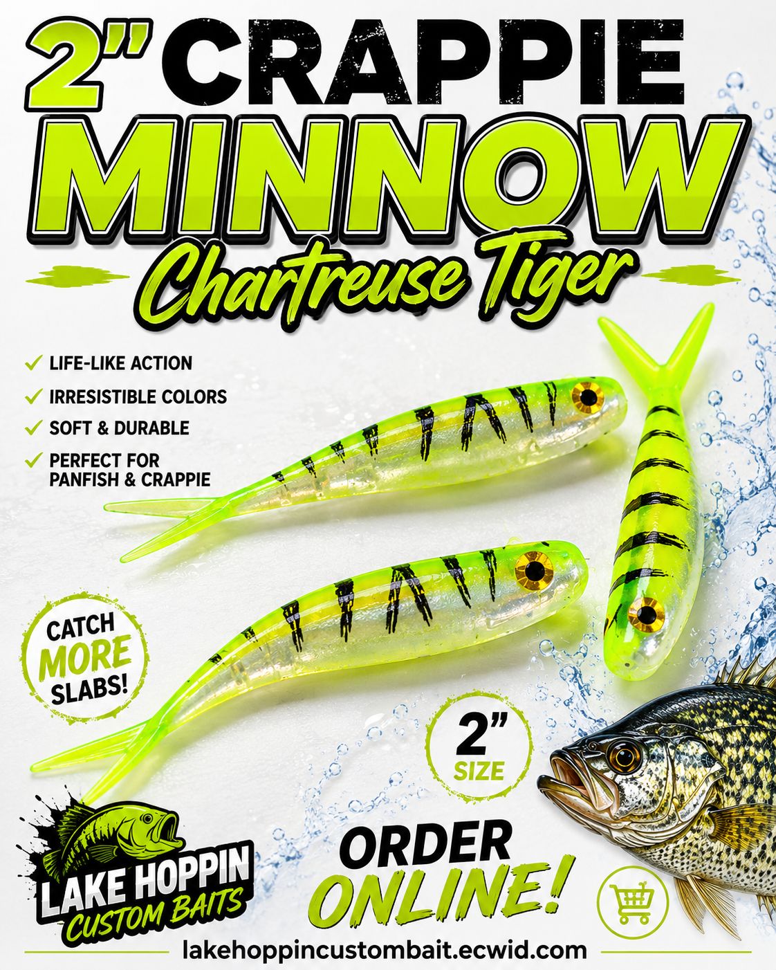 2" Crappie minnow  10 per pack