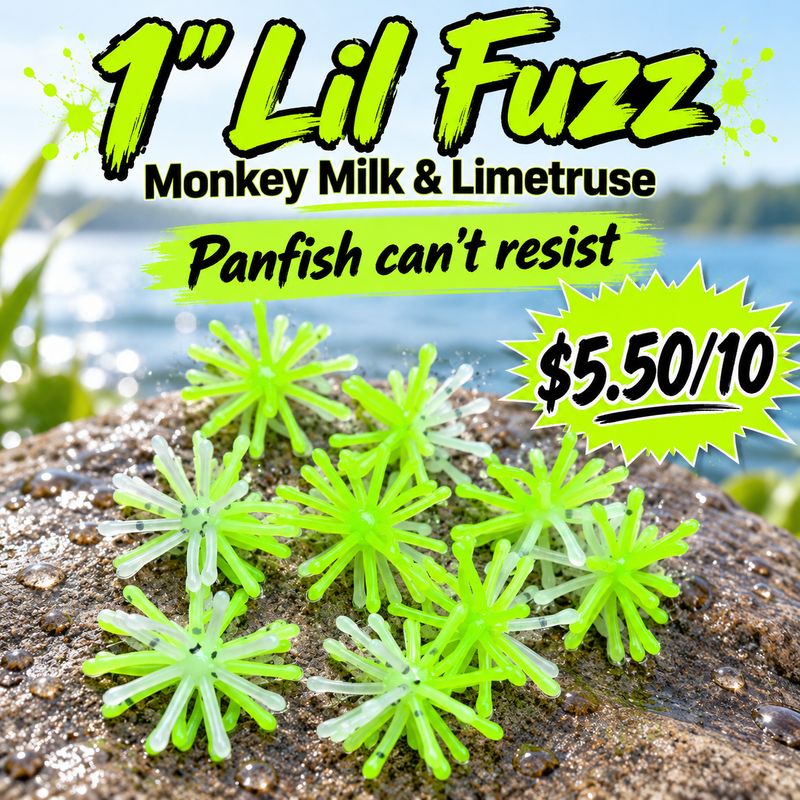 1" Lil fuzz Monkey milk &amp; Limetruse  10 per pack