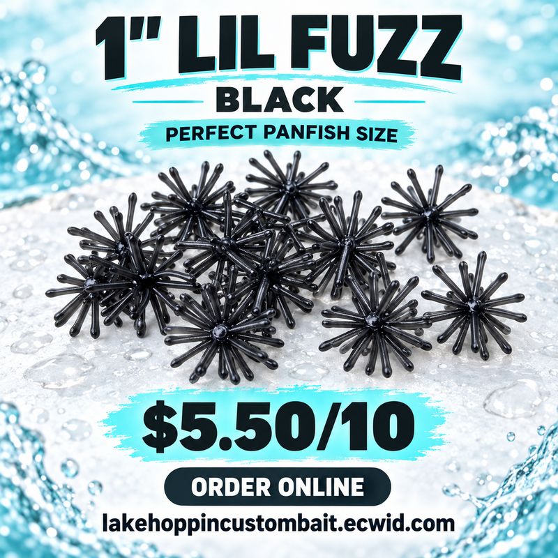 1" Lil fuzz  Black  10 per pack