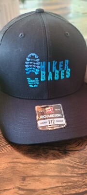 Black/blue Embroidered Hikerbabe Trucker Hat