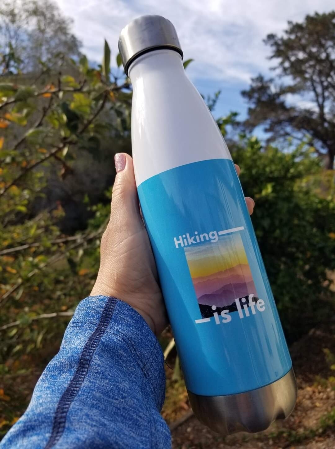 Hiking is Life Hkerbabes Stainless Steel Water Bottle