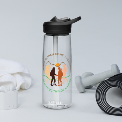 Women who come together Sports water bottle
