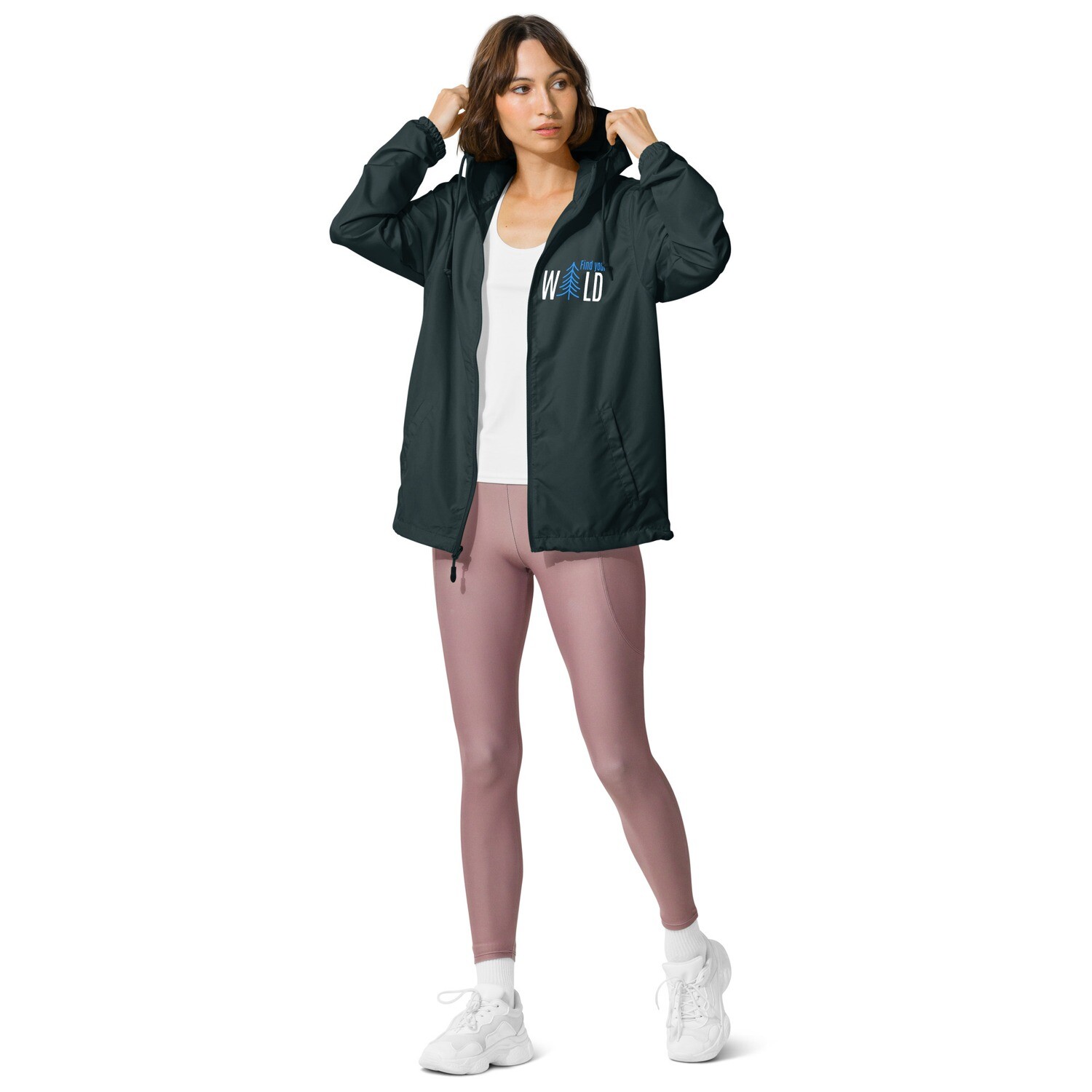 Find your Wild Unisex lightweight zip up windbreaker