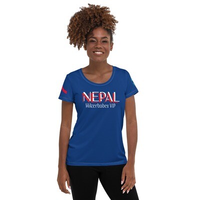 Nepal  Women's Athletic T-shirt