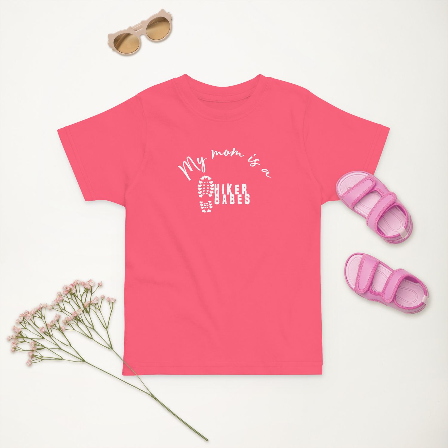 My mom is a HikerBabes Toddler jersey t-shirt