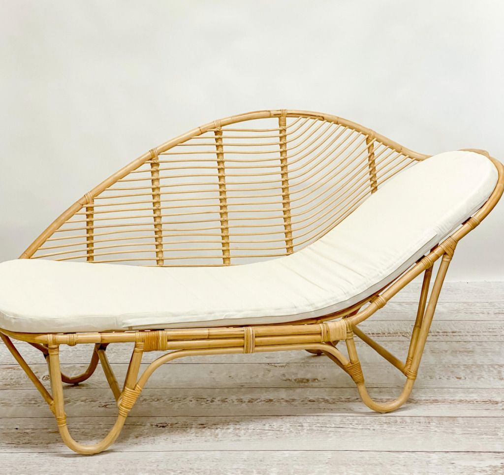 Modern Rattan Chaise Lounger