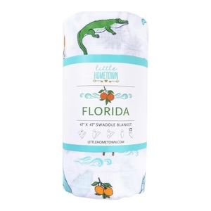 Florida Swaddle Blanket Blue
