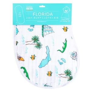 Florida Burp Bib Combo Blue