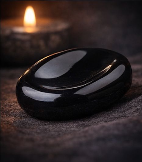 Nightfall Black Obsidian Worry Stone