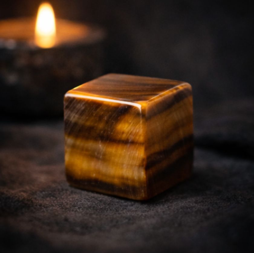 Dravyn Tiger's Eye - Natural Healing Stone Cube