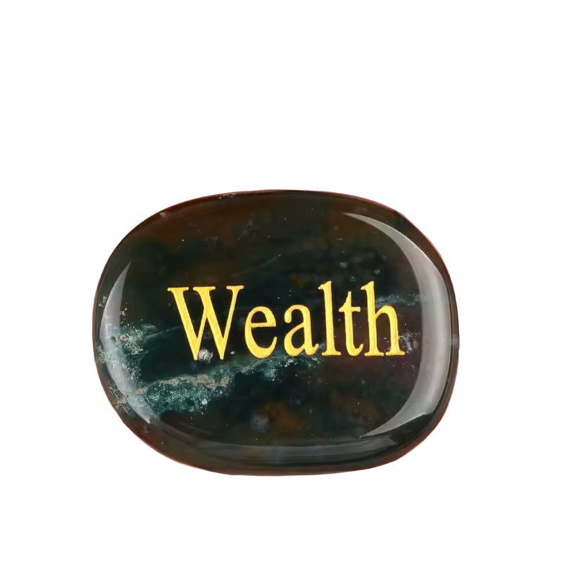 Indian Agate Spiritual Oval Thumb-Press Healing Stone - "WEALTH" Indian Agate Spiritual Oval Thumb-Press Healing Stone - "WEALTH"