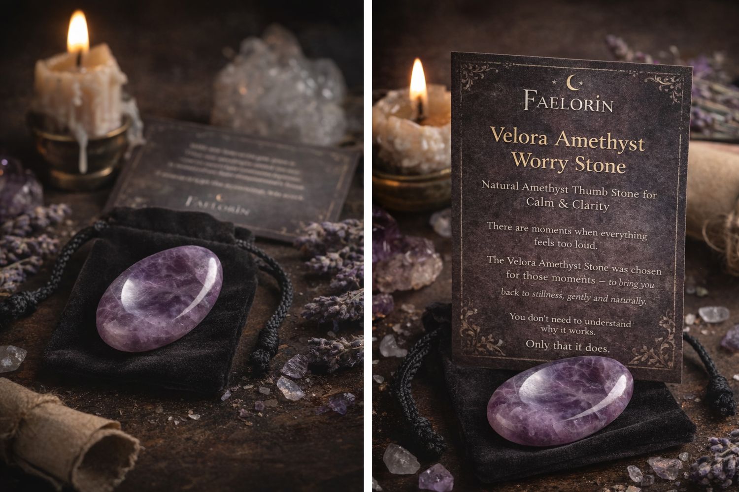 Velora Amethyst Worry Stone Velora Amethyst Worry Stone