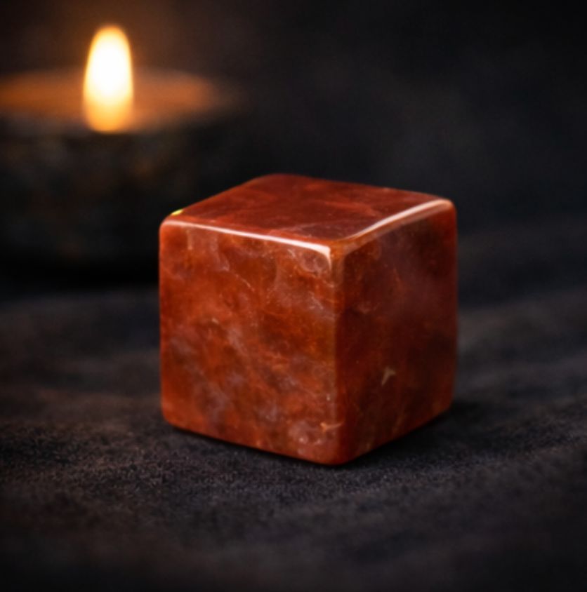 Varyn Red Jasper - Natural Healing Stone Cube