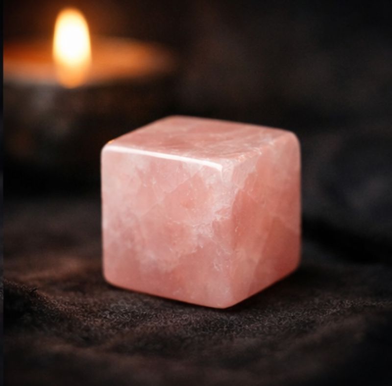 Rosavelle Rose Quartz - Natural Healing Stone Cube