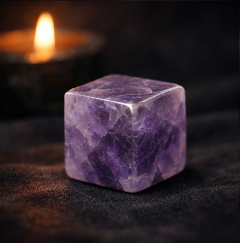 Velora Amethyst - Natural Healing Stone Cube