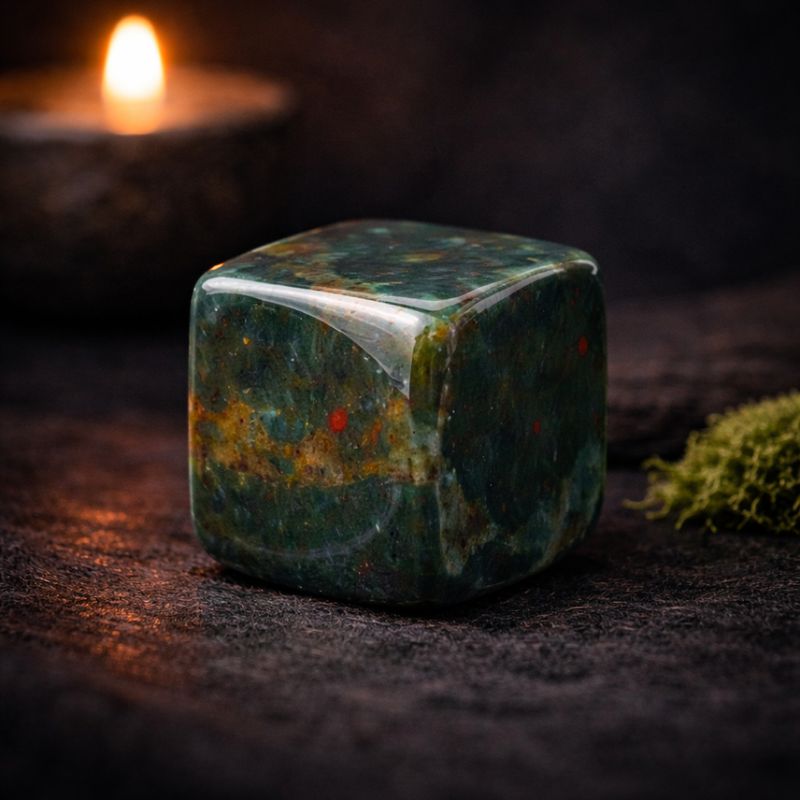 Indian Agate - Natural Healing Stone Cube