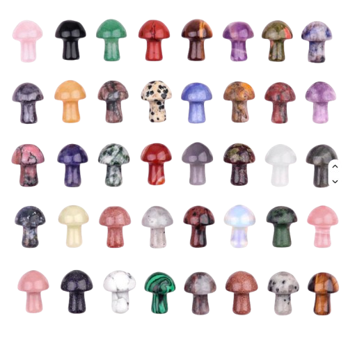 Polished Crystal Sculpted Mushrooms Polished Crystal Sculpted Mushrooms