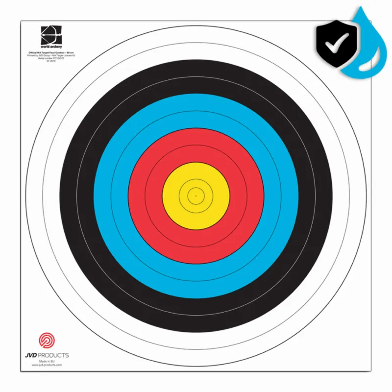 JVD Target Face FITA 80 cm - Waterproof JVD Target Face FITA 80 cm - Waterproof