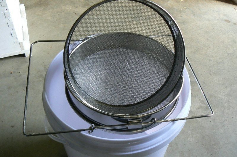 Double Honey Strainer - Stainless Steel