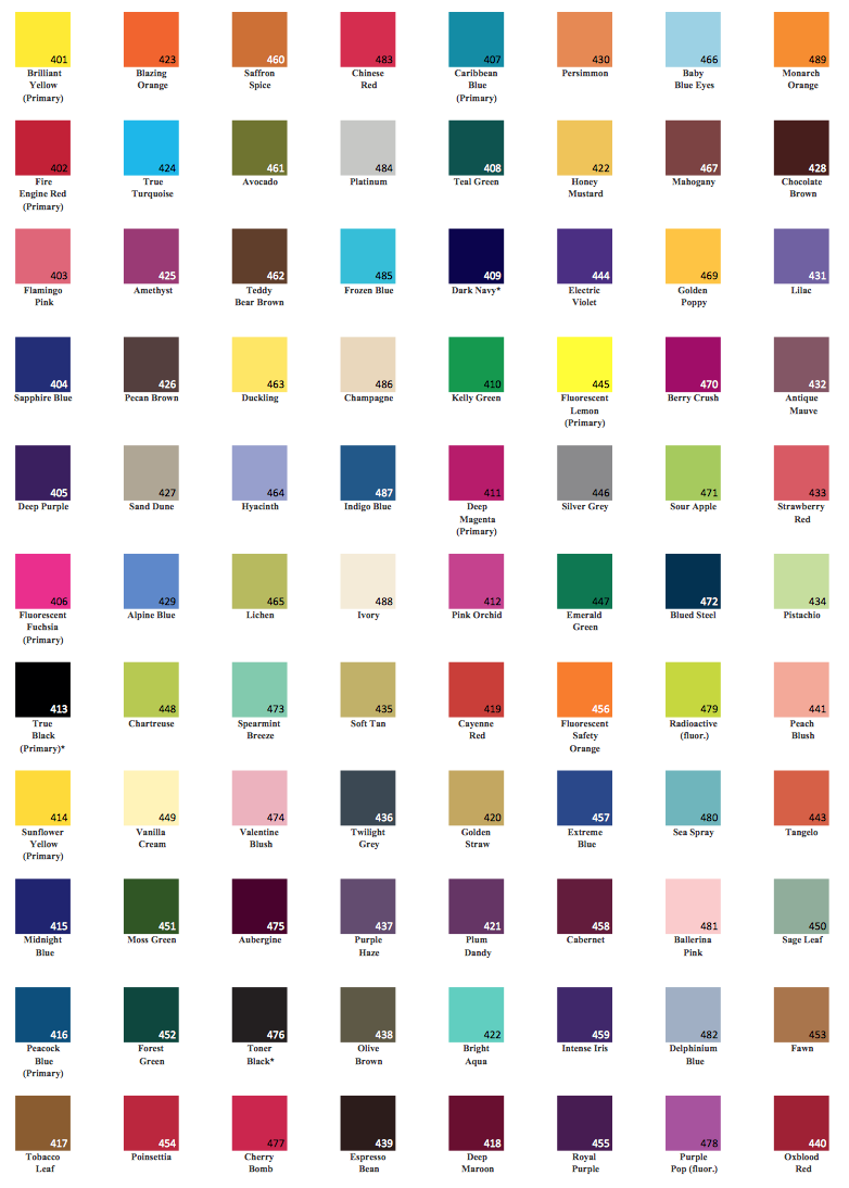Dharma Acid Dye Color Chart