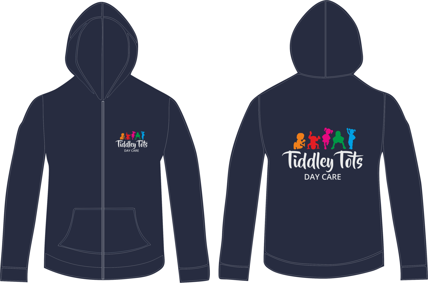 Tiddley Tots Adult Zipped Hoodie