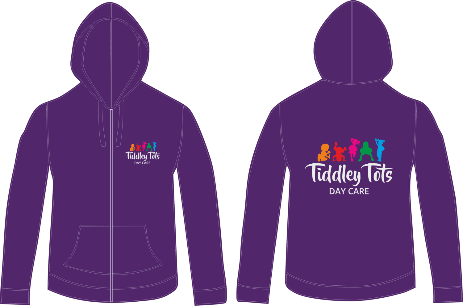 Tiddley Tots Adult Zipped Hoodie