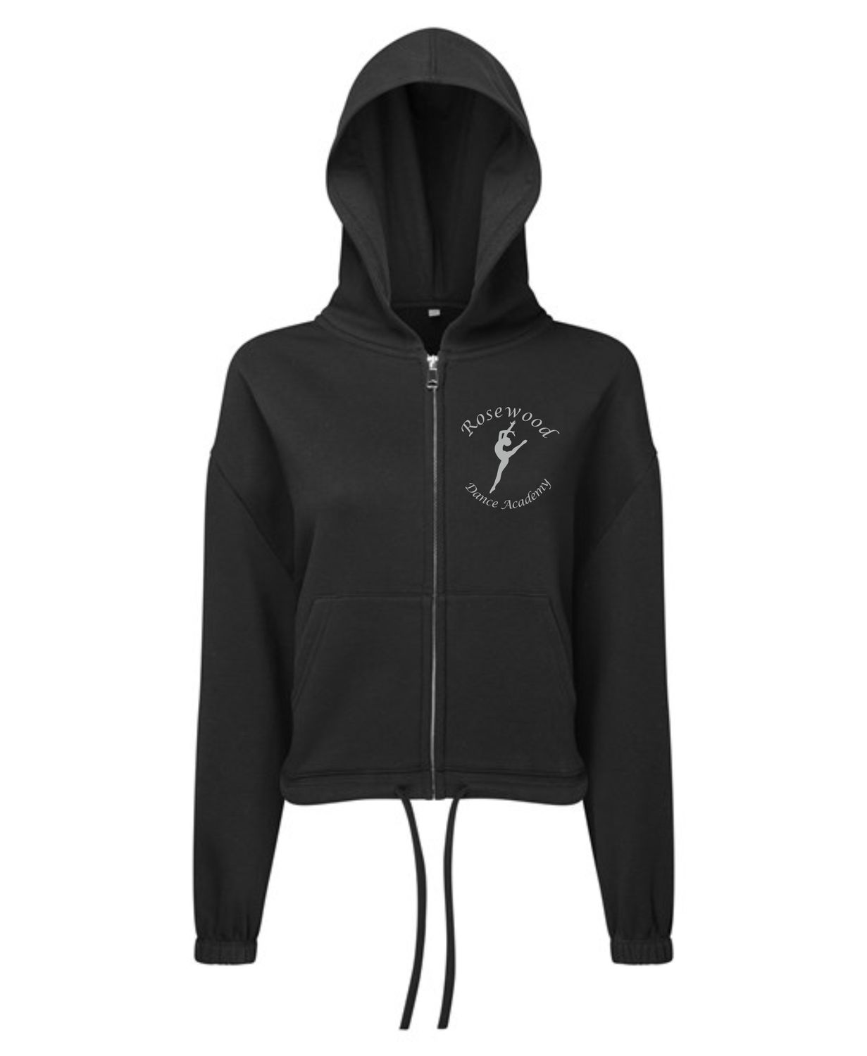 Rosewood Cropped Zipped Hoodie