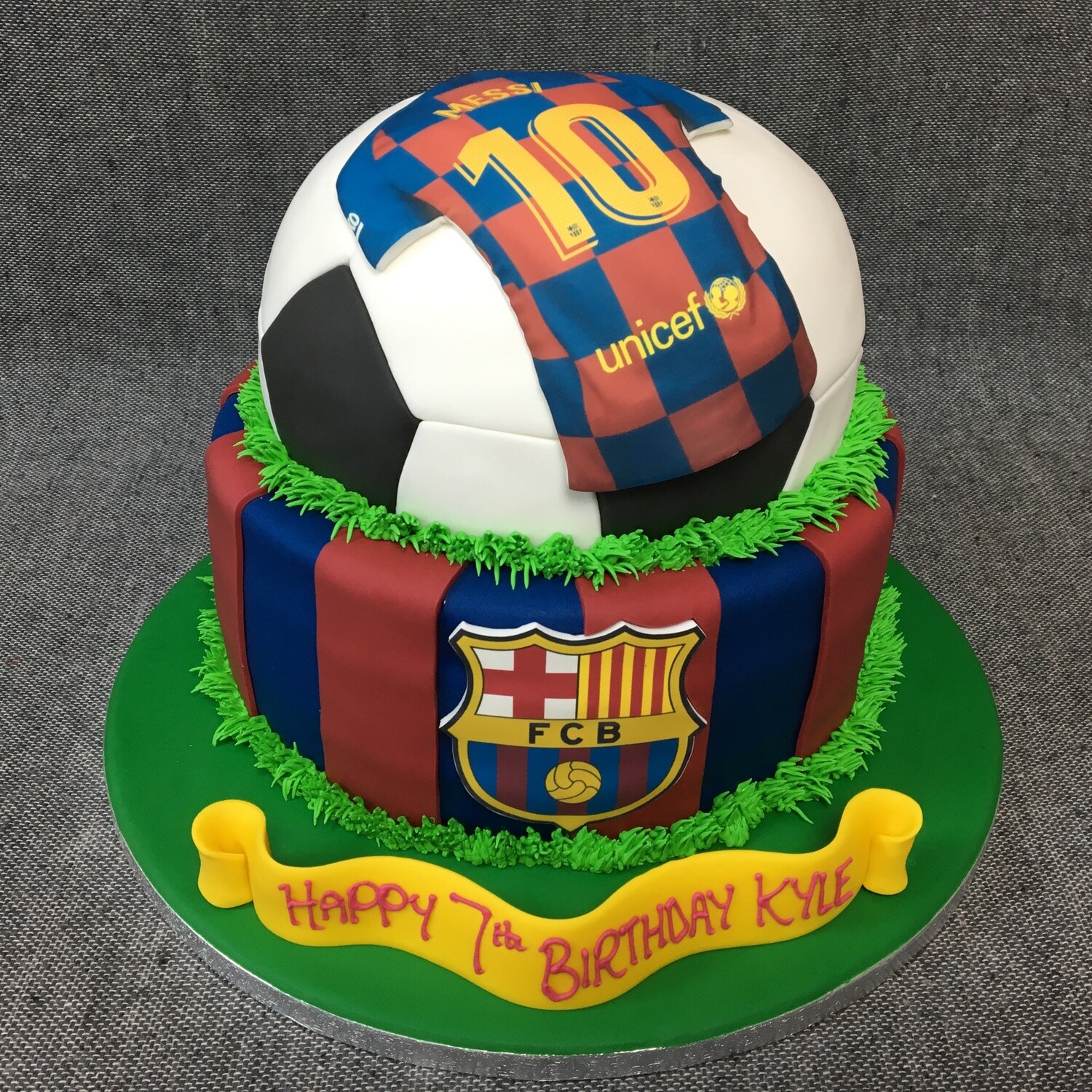 Football Half on Round cake