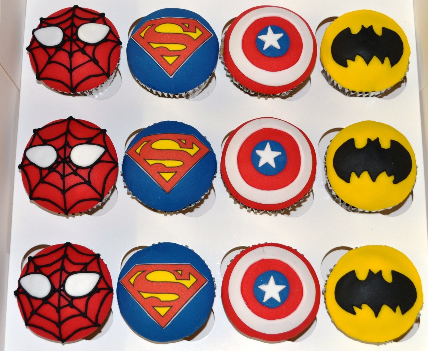 Superhero Character Cupcakes