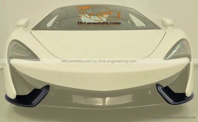 mclaren 570S front bumper side splitters in carbon fibre