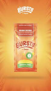 Burst Tropical Twist Infused Live Resin Gummies 800mg INDICA