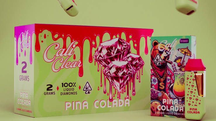 Cali Clear: 2grams Liquid Diamonds Disposable Vape - Pina Colada (HYBRID)