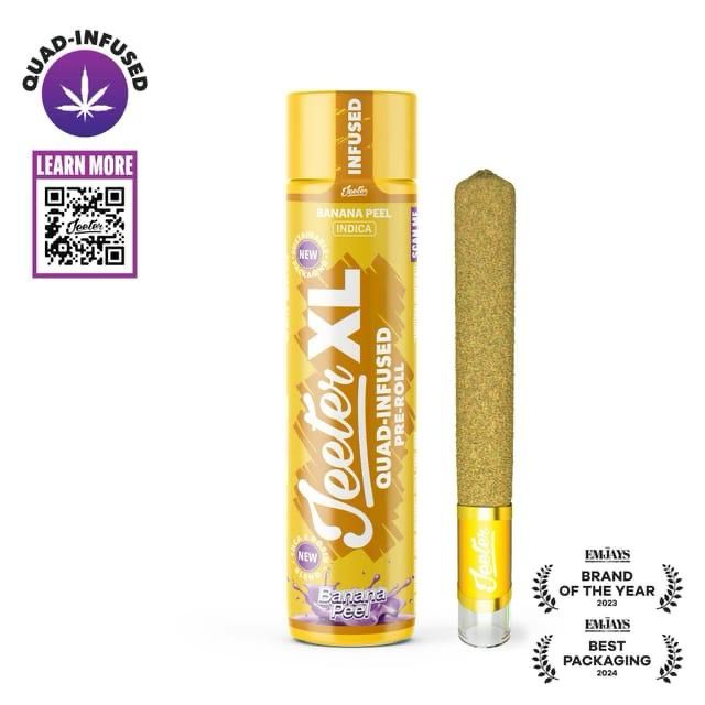 Jeeter XL: 2g Rosin Enhanced w/ THCa Diamonds + Rosin + Kief Pre-Roll - Banana Peel INDICA