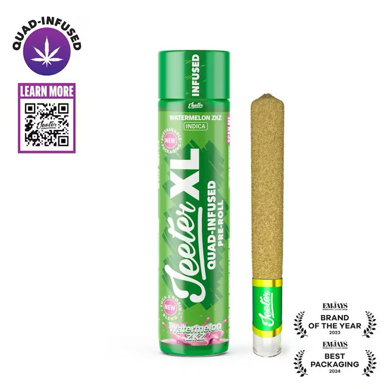 Jeeter XL: 2g Rosin Enhanced w/ THCa Diamonds + Rosin + Kief Pre-Roll - Watermelon ZKZ INDICA